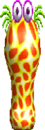 Sprite of a yellow Neuron from Yoshi's Story
