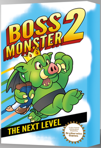 The Limited Edition box sleeve of Boss Monster 2: The Next Level, which is a parody of the box art for Super Mario Bros. 2