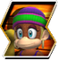 Tiny Kong's character selection icon from Donkey Kong Barrel Blast.
