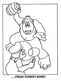 Donkey Kong as he appears in a 1983 issue of Donkey Kong Strikes Again!: Coloring & Activity Book.