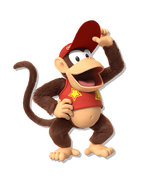 Stock artwork of Diddy Kong, used in various media.