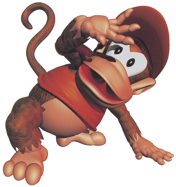File:Diddy crouching DKC art.png