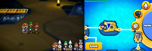 Location of 2 drill spots (28th and 29th) in Twinsy Tropics (Dungeon).