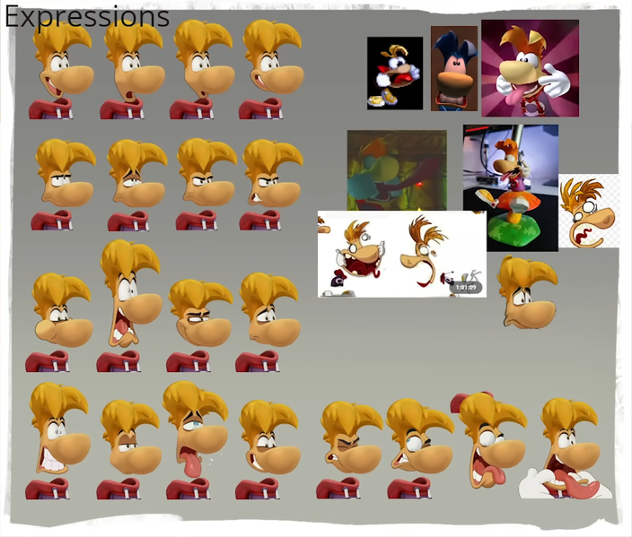 File:M+RSoH Rayman concept art expressions.png