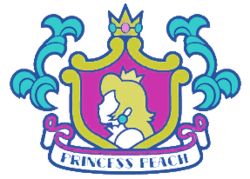 Princess Peach logo from Mario Kart Stadium