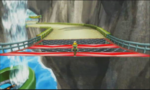 Koopa Troopa tricking on the course in the demo movie