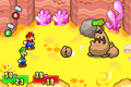Trunkle's rolling fist attack in Mario & Luigi: Superstar Saga