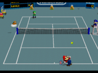 Composition Court in the game Mario Tennis (Nintendo 64).