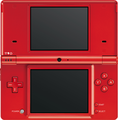 A red Nintendo DSi (Japan and Europe only)
