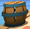 A barrel in Port Prisma in Paper Mario: Color Splash