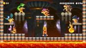 A screenshot showing Koopalings and Mario from Super Mario Maker 2