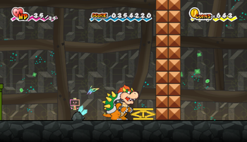 Location of where the seventeenth hidden block is in Super Paper Mario.