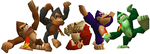 Official render of character colors in Super Smash Bros.