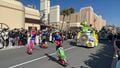 The Mario Kart performers on hoverboards