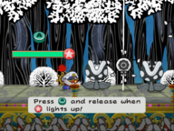 Bobbery using Bomb during a battle in the Great Tree