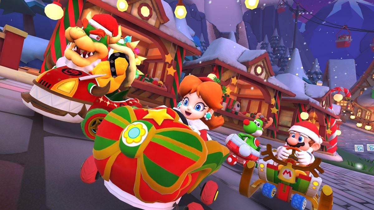 File:MKT Merry Mountain Holiday Racers.jpg - Super Mario Wiki, the ...