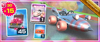 The Rose Queen Pack from the Flower Tour in Mario Kart Tour
