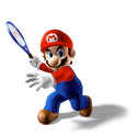 Artwork of Mario in Mario Power Tennis