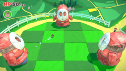 Paper Macho Soccer from Paper Mario: The Origami King.