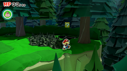 Not-Bottomless Hole No. 5 of Whispering Woods in Paper Mario: The Origami King.