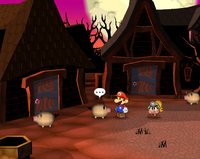 A Twilighter-turned pig in the west of Twilight Town.