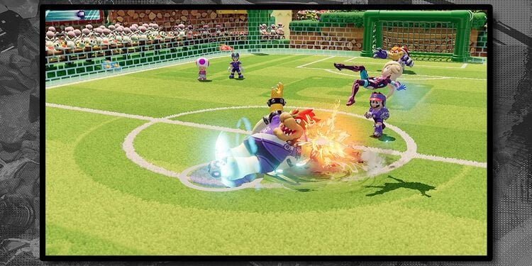 Picture shown with the first question in the Mario Strikers: Battle League Game Online Quiz