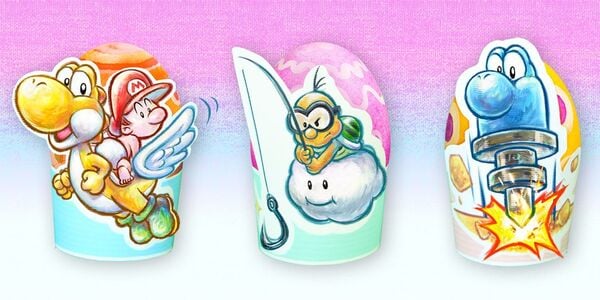 Printable Yoshi's New Island Easter egg holders