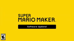 American title screen of Super Mario Maker Software Update!