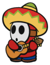 A Sombrero Guy in Paper Mario: The Origami King