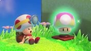 Captain Toad plucking an Invincibility Mushroom in Plucky Pass Beginnings.