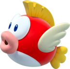 Artwork of a Cheep Cheep from New Super Mario Bros. U (later reused for Super Mario Party)