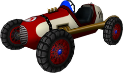 The model for Mario's Classic Dragster from Mario Kart Wii