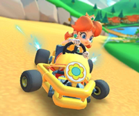 Thumbnail of the Rosalina Cup challenge from the London Tour; a Time Trial challenge set on 3DS Daisy Hills