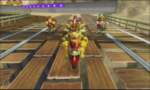 Donkey Kong, Waluigi, Wario, and Bowser racing on this course in the demo movie
