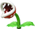 Model of a Fire Piranha Plant rooted in the ground from New Super Mario Bros. U. This model is shared with Big Fire Piranhas in New Super Luigi U.