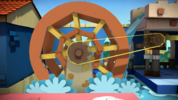 The waterwheel in Port Prisma