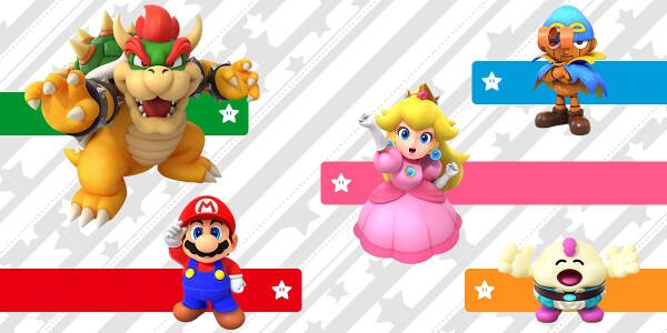 Banner from an opinion poll on the playable characters of Super Mario RPG for Nintendo Switch