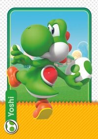 Yoshi card from the Super Mario Trading Card Collection