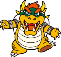 Artwork of Bowser from Super Mario Bros.: The Lost Levels, later reused for Super Mario World.