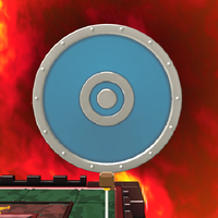 In-game screenshot of a bull's eye in Super Mario Galaxy 2.