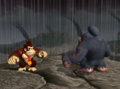 Donkey Kong preparing to fight Ninja Kong.