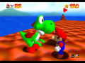 Mario meets Yoshi.