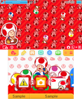 The "Loads of Toads" system theme for the Nintendo 3DS.