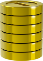 Artwork of a coin pile in Super Mario 3D World