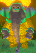 Screenshot of an Elephant from Donkey Kong Bananza