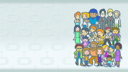 Slide from the Cast Roll featuring the Citizens of Diamond City