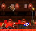 The Kongs appear before the End of Level Target and a Barrel Cannon