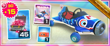 The Karp Kart Pack from the 2020 Trick Tour in Mario Kart Tour