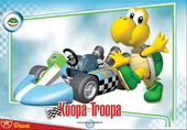Mario Kart Wii trading card of Koopa Troopa.