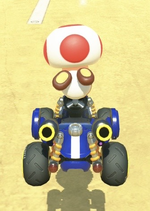 Toad performing a trick.